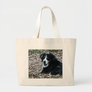 Berner Hund im Herbst Jumbo Stoffbeutel