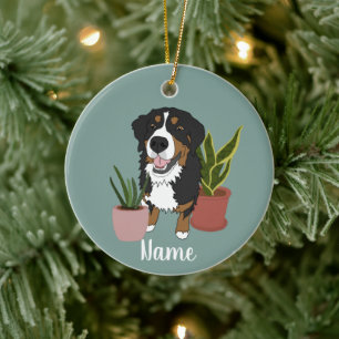 Berner Hund individuell anpassbar Keramik Ornament