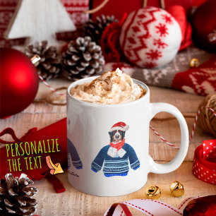 Berner Hund mit hässlichem Pullover Weihnachten Hu Kaffeetasse