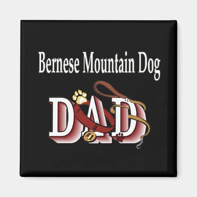 Berner Hund Papa Magnet (Vorne)