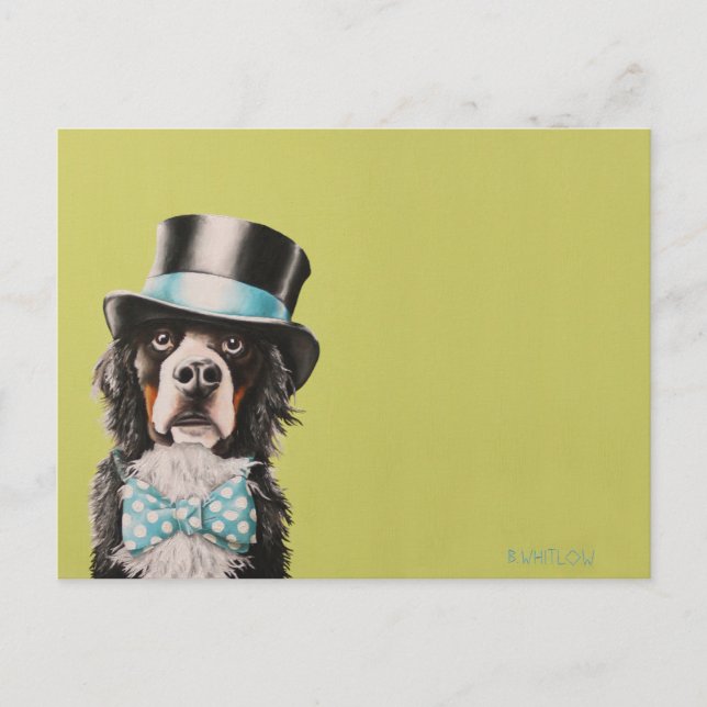 Berner Hund Postcard - Toben Postkarte (Vorderseite)
