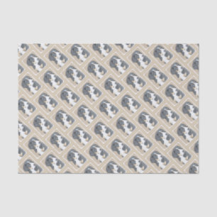 Berner Hund Welpenmalerei - Original Kunst Seidenpapier