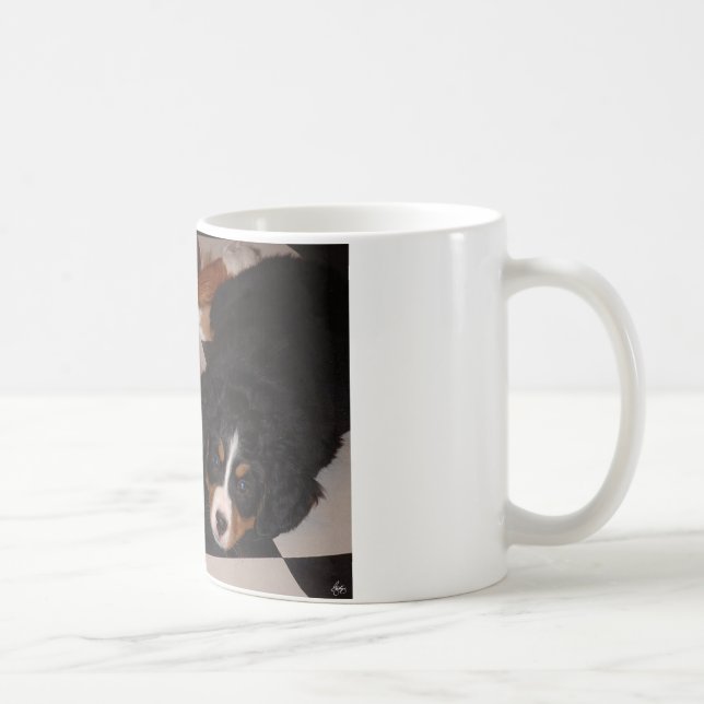 Berner Hunde Kopf zur TASSE (Rechts)
