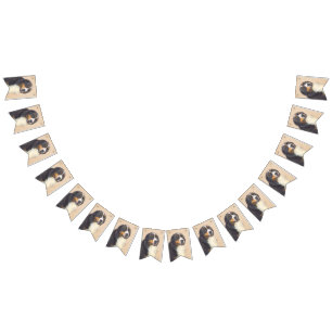 Berner Hundemalerei - Original Hundekunst Wimpelkette