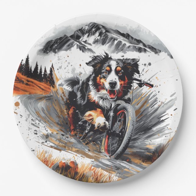Berner Hundetour im Gebirge Pappteller (Vorderseite)