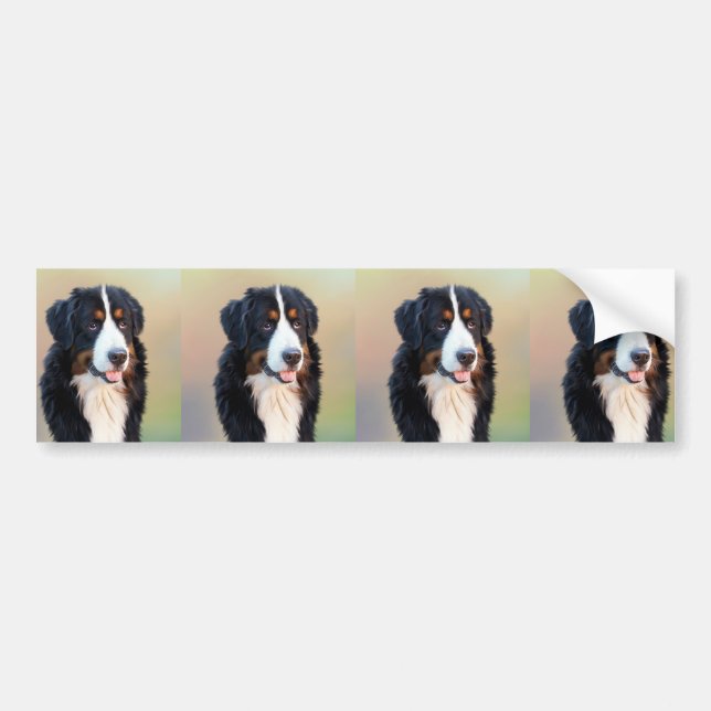Berner Hundkunst Autoaufkleber (Vorne)