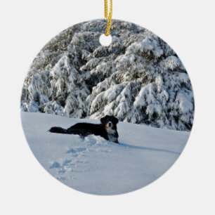 Berner im Schnee Keramik Ornament