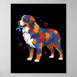 Berner Mountain Puzzle Autismus-Bewusstsein Autist Poster