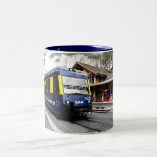 Berner Oberland Bahn in der Schweiz Zweifarbige Tasse