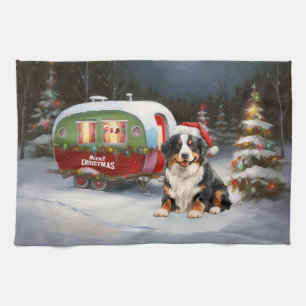 Berner Oberländer Wohnwagen-Weihnachtsabenteuer Geschirrtuch