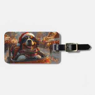 Berner Sennenhund Achterbahn Weihnachten Gepäckanhänger