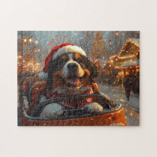 Berner Sennenhund Achterbahn Weihnachten Puzzle