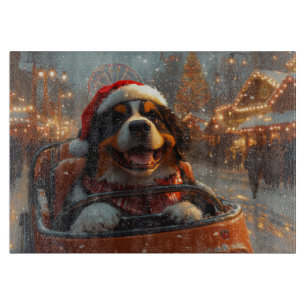Berner Sennenhund Achterbahn Weihnachten Schneidebrett
