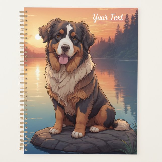 Berner Sennenhund am See Planer (Vorderseite)