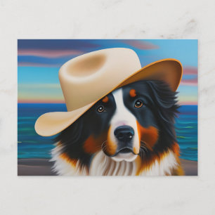Berner Sennenhund am Strand Postkarte