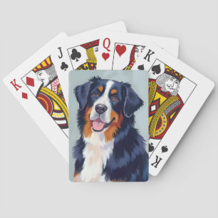 Berner Sennenhund   Aquarell-Haustier Spielkarten
