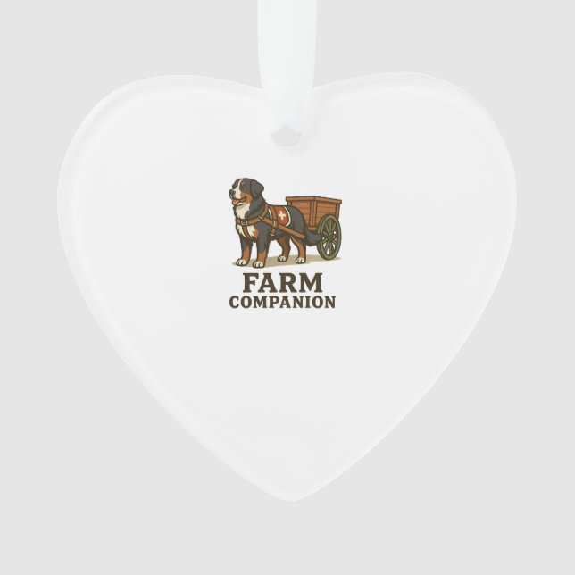 Berner Sennenhund arbeitender landwirtschaftlicher Ornament (Vorderseite)