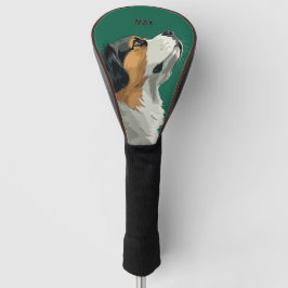 Berner Sennenhund auf grünem Hintergrund Golf Headcover