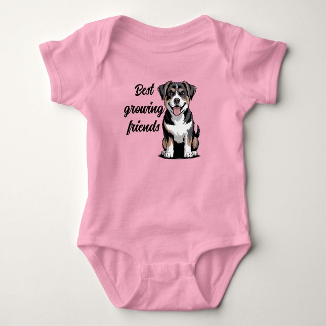 Berner Sennenhund  Baby Strampler (Vorderseite)