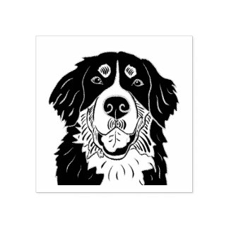 Berner Sennenhund Briefmarke Gummistempel