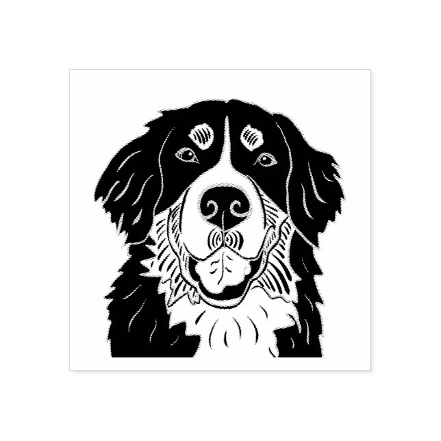 Berner Sennenhund Briefmarke Gummistempel (Prägung)