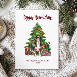 Berner Sennenhund Familienweihnachten Feiertagskarte