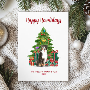 Berner Sennenhund Familienweihnachten Feiertagskarte