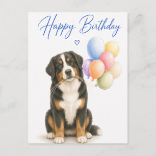Berner Sennenhund Geburtstag Postkarte