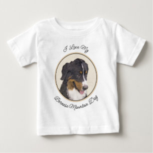 Berner Sennenhund Gemälde - Originale Hundekunst Baby T-shirt