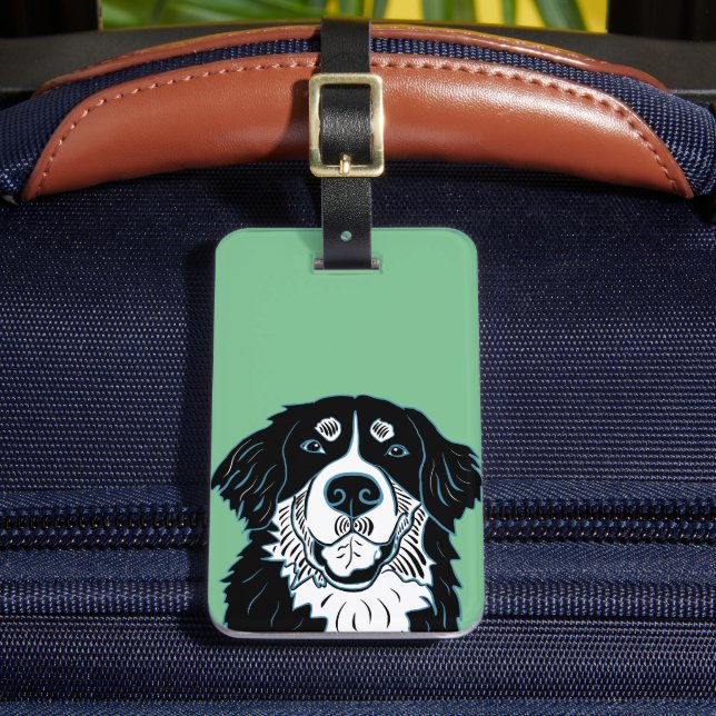 Berner Sennenhund Gepäckanhänger (Vorderseite Insitu 2)