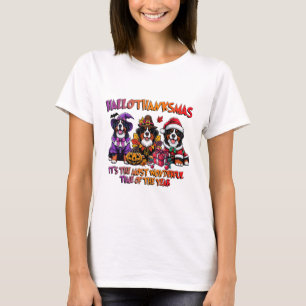 Berner Sennenhund Halloween Erntedankfest Weihnach T-Shirt
