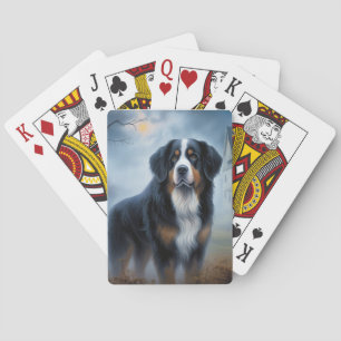 Berner Sennenhund Halloween Gruselig Spielkarten