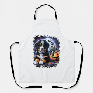 Berner Sennenhund Halloween Schürze