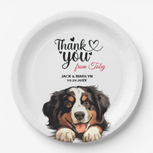 Berner Sennenhund Hochzeitscocktail Pappteller
