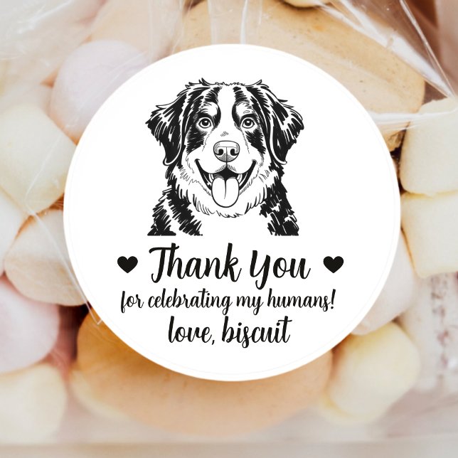 Berner Sennenhund Hochzeitsgeschenk Aufkleber (Von Creator hochgeladen)