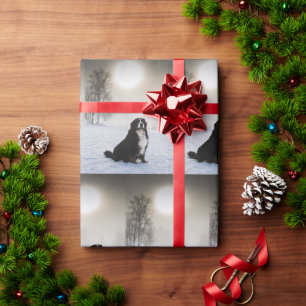 Berner Sennenhund im Schnee Geschenkpapier
