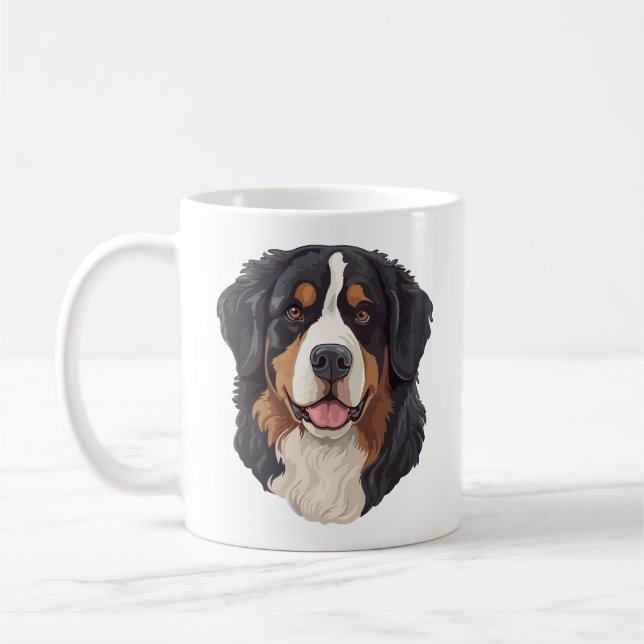 Berner Sennenhund Kaffeetasse (Links)