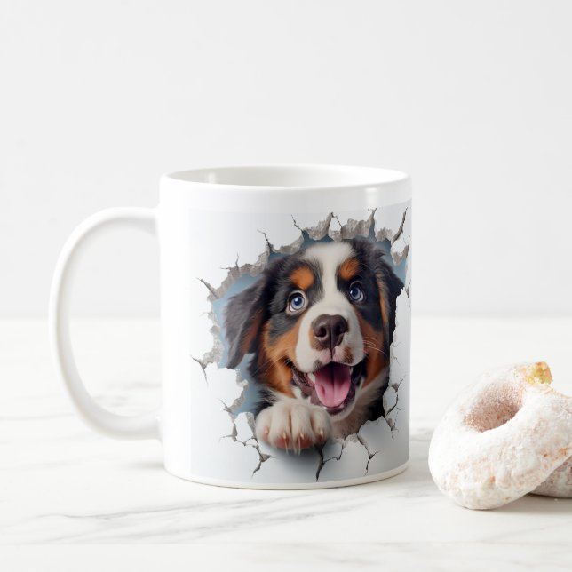 Berner Sennenhund   Kaffeetasse (Mit Donut)
