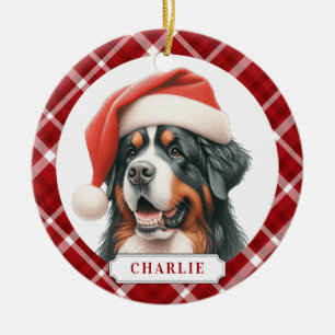 Berner Sennenhund Keramik-Kreis-Ornament Keramik Ornament