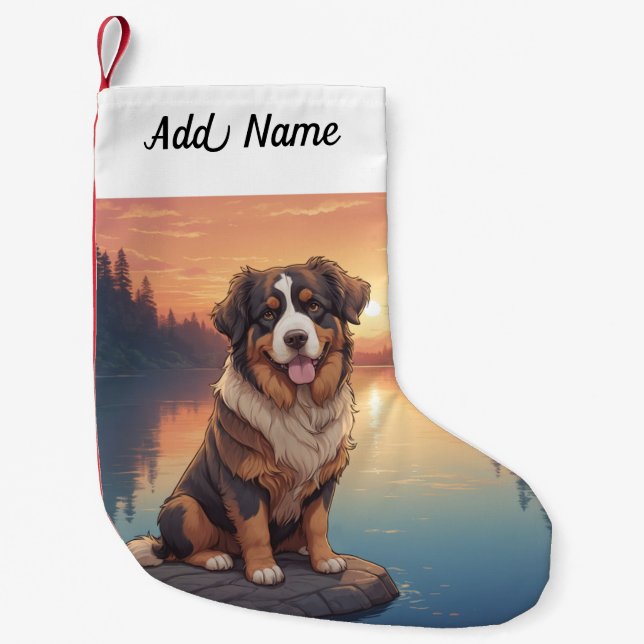 Berner Sennenhund Kleiner Weihnachtsstrumpf (Vorderseite)