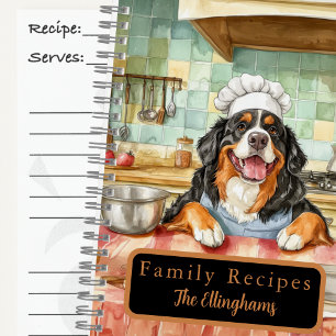 Berner Sennenhund Koch Spiral Rezeptbuch Notizbuch