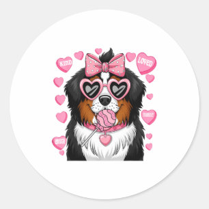 Berner Sennenhund-Kokette-Hunde-Liebhaber-Besitzer Runder Aufkleber