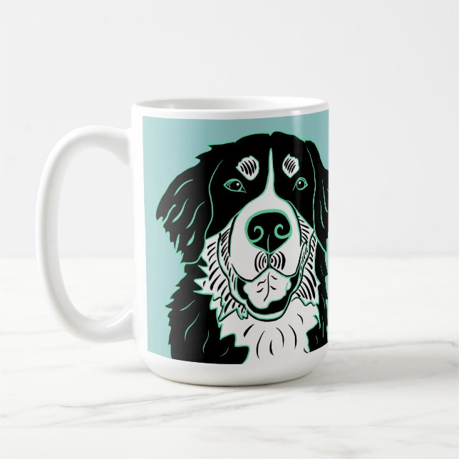 Berner Sennenhund Latte Tasse (Links)