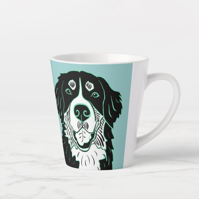 Berner Sennenhund Latte Tasse (Rechts)