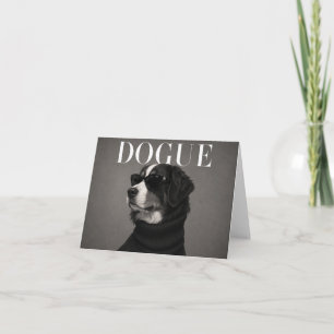 Berner Sennenhund Luxus-Porträt Dankeschön Auto Dankeskarte