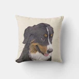 Berner Sennenhund-Malerei - Originale Hundekunst Kissen