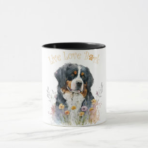 Berner Sennenhund-Mama Floral Tasse