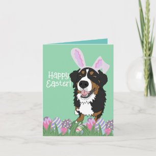 Berner Sennenhund Ostern  Feiertagskarte