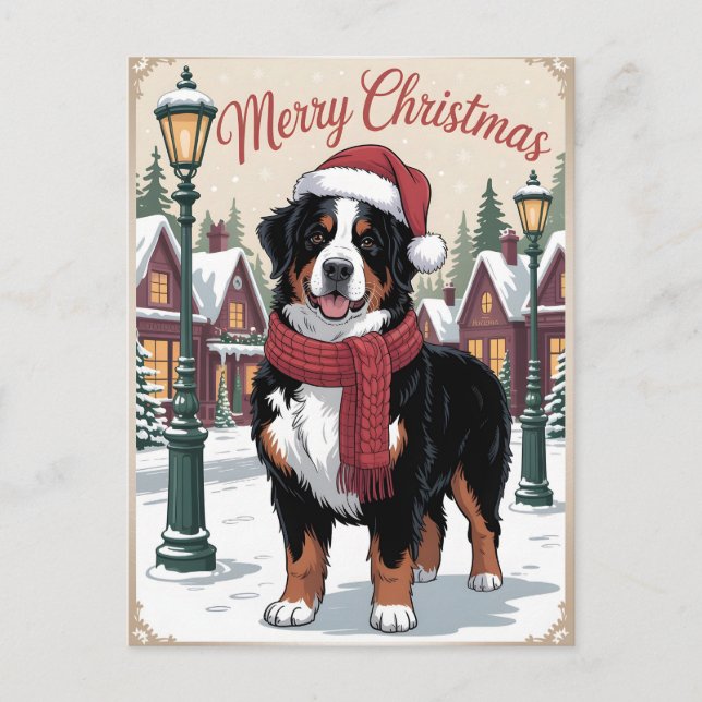 Berner Sennenhund personalisiertes Weihnachten  (Vorderseite)