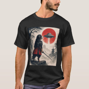 Berner Sennenhund Samurai UFO Vintage Japanisch T-Shirt